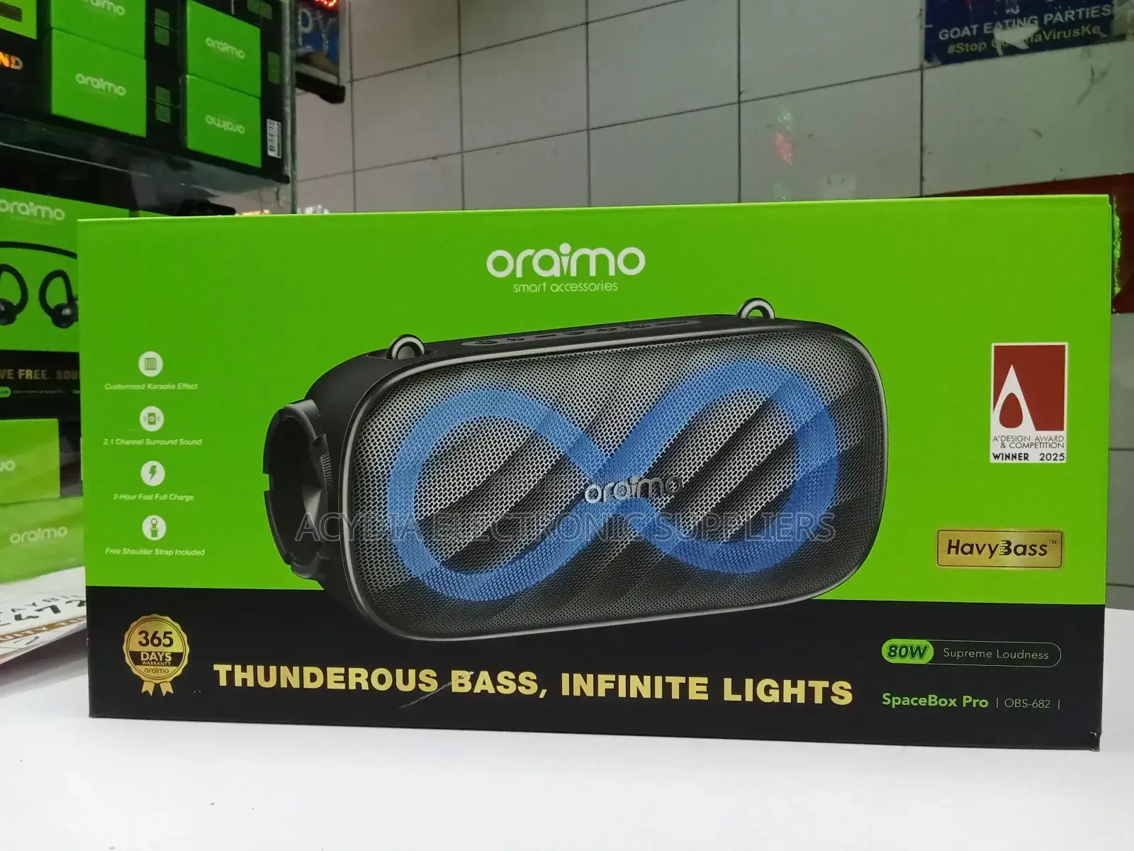 Oraimo Spacebox Pro Obs-682 Portable Bluetooth Speaker With Heavy Bass
