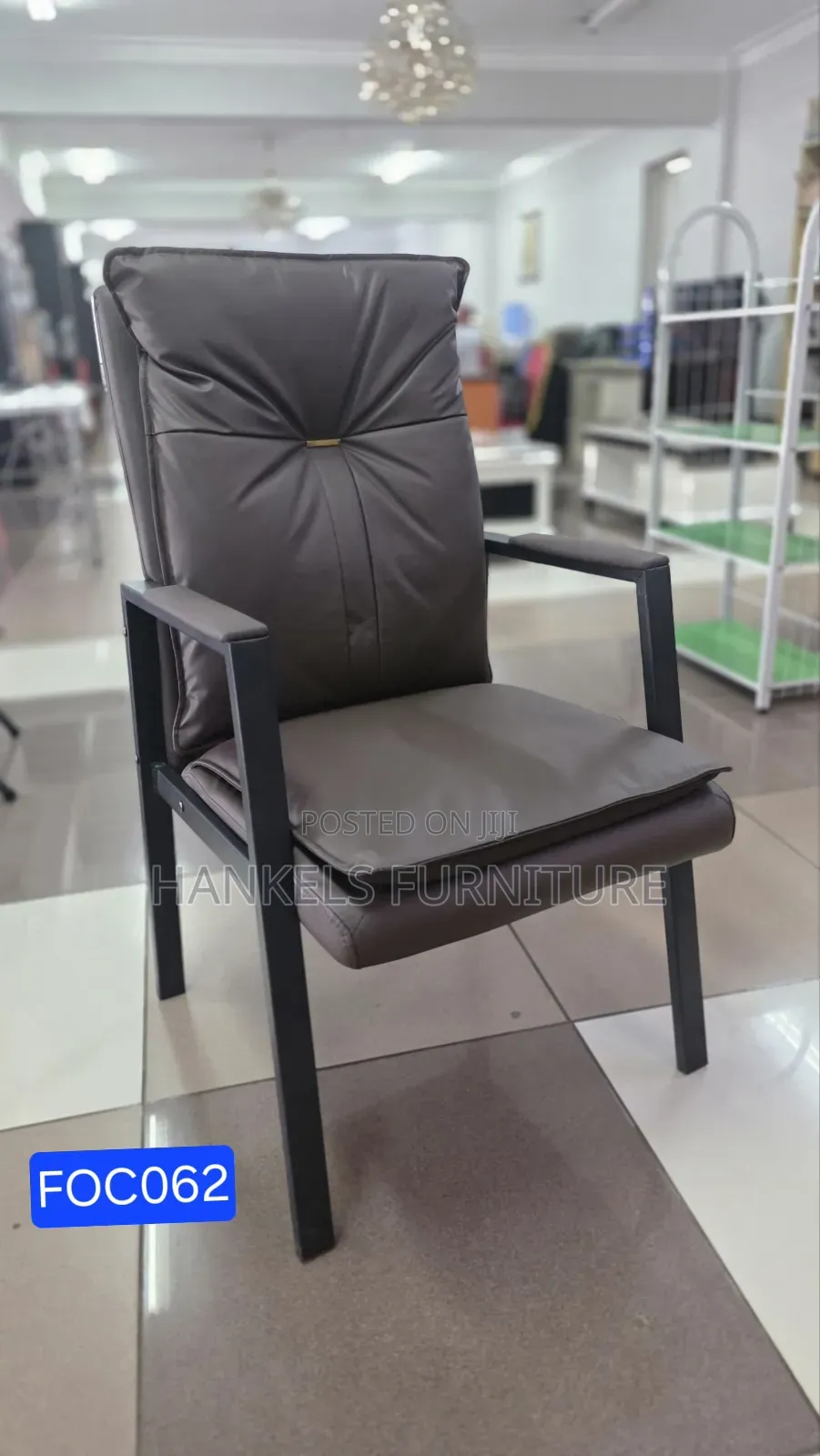 Executive Leather Visitor Chair | Fixed Base Office Guest Chair