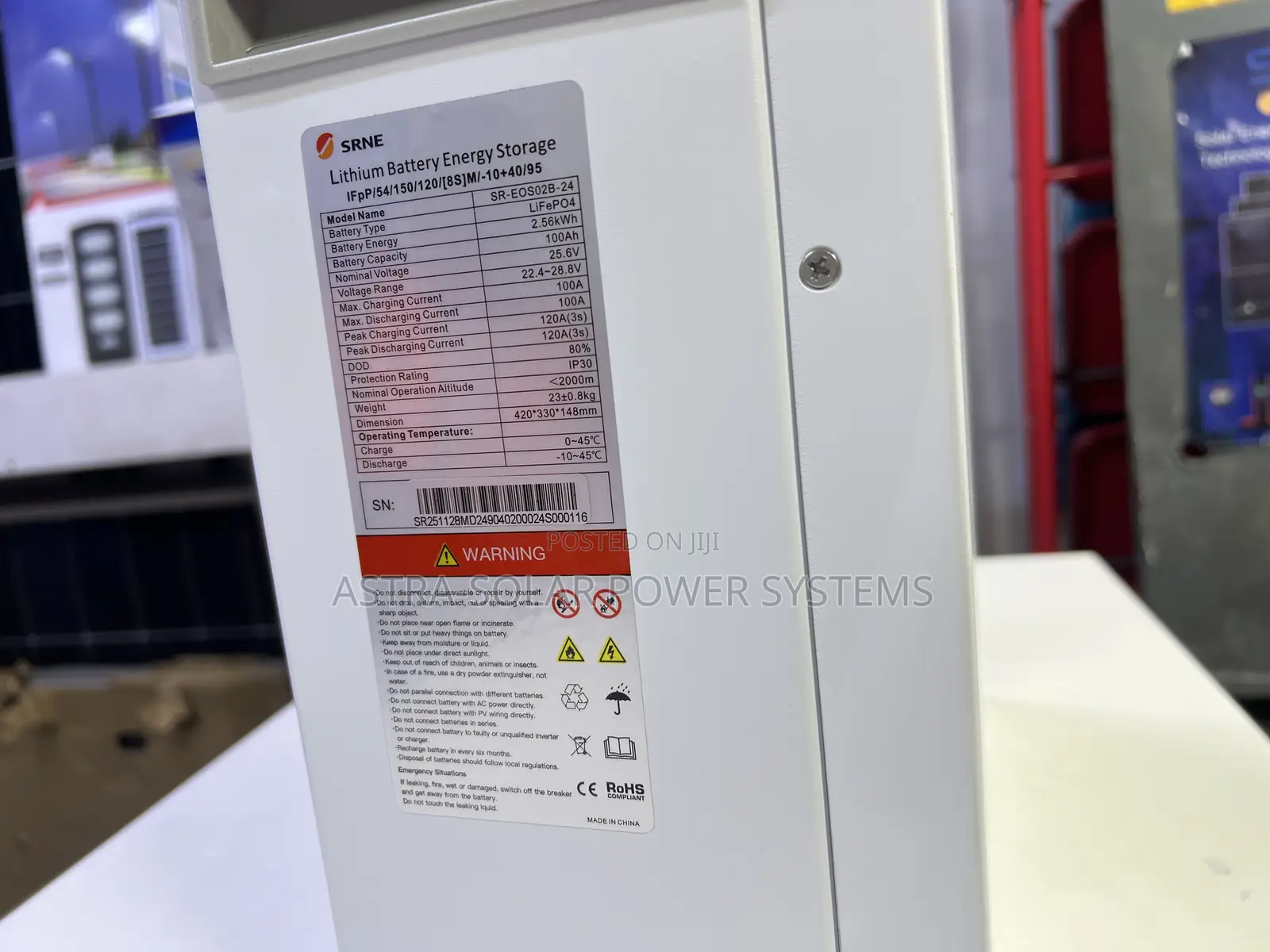 Srne 2.56kwh 24v Lithium Battery