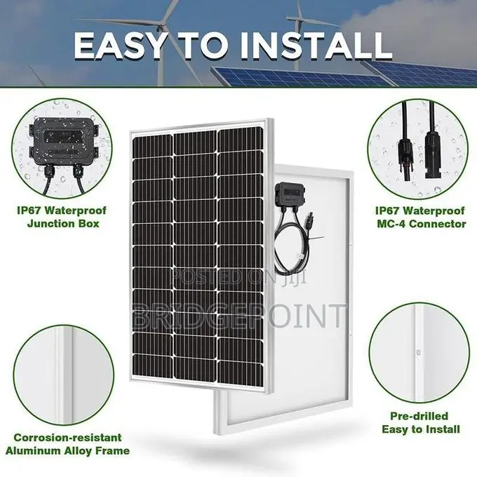Golden Solar 120w Mono Solar Panel - Bifacial - Both Sides Work