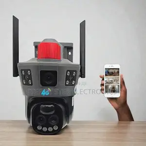 Stand Alone Secure Dual Lens Loud Speaker Siren Electric Camera