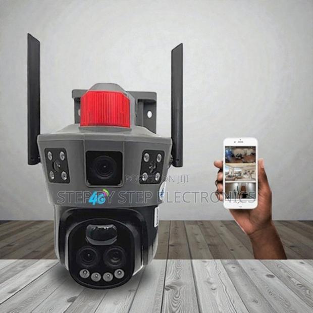 Easy Set Up Smart Dual Lens Loud Speaker Siren Electric Camera