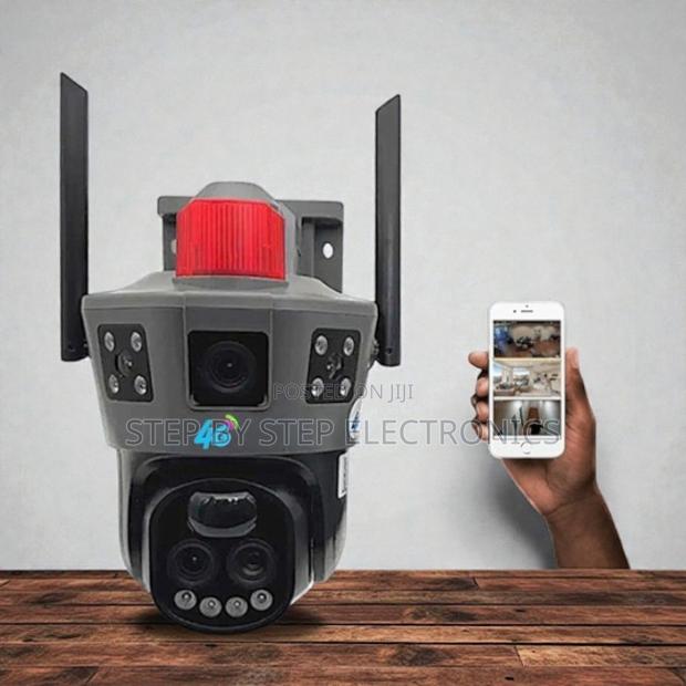 Audio Recording Smart Dual Lens Loud Speaker Siren Electric Camera