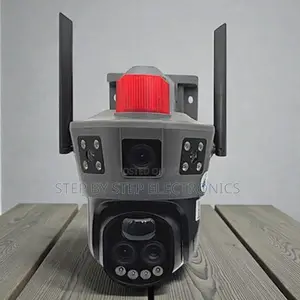 Alarm Warning Light Dual Lens Loud Speaker Siren Electric Camera