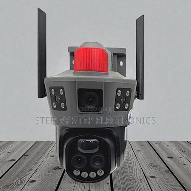 Live View Video Streaming Dual Lens Loud Speaker Siren Electric Camera