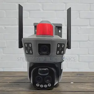 Built in Rechargeable Battery Smart Dual Lens Siren Electric Camera