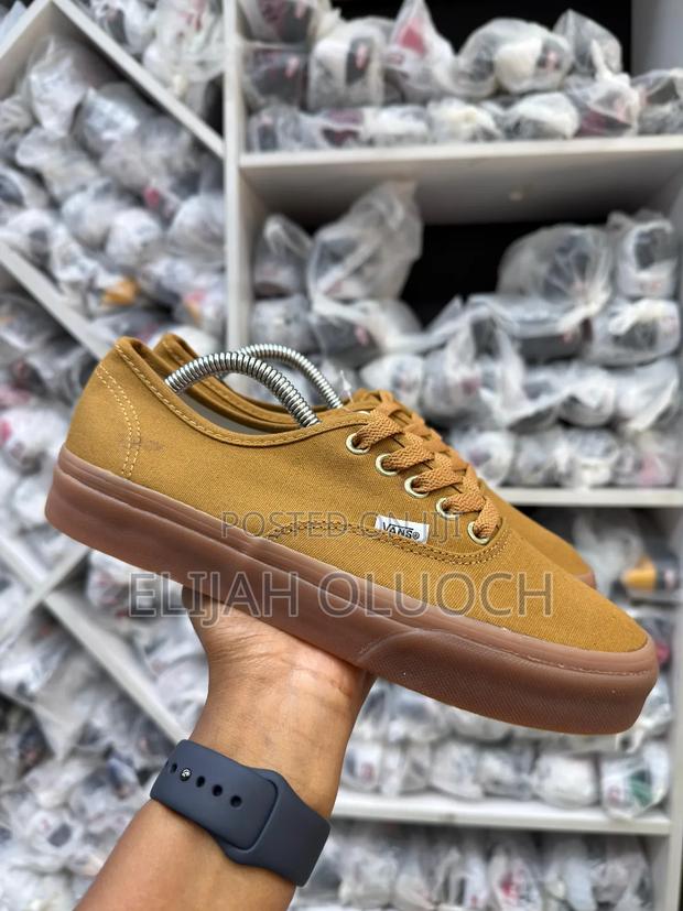 All Brown Plain Color Vans - main view