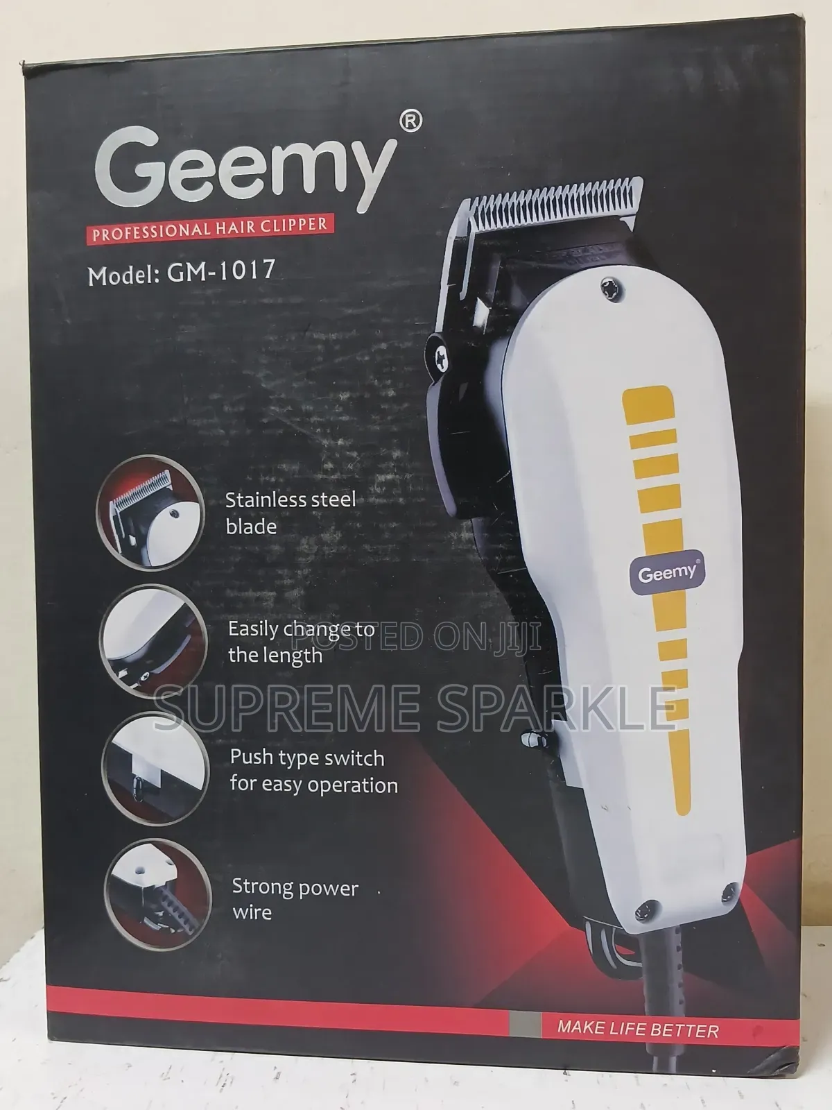 Geemy Professional Hair Clippers/Gm-1017 Shaving Machine. ( Corded)