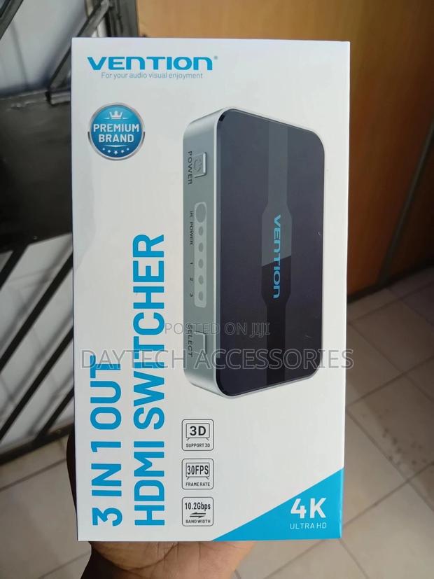 Vention 3 in 1 Out Hdmi 2.0 Switcher Grey Aluminium Alloy