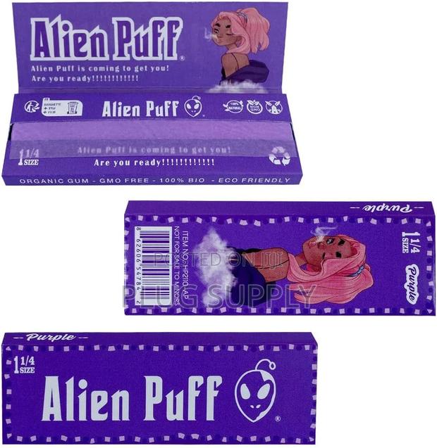 Alien Go 1 1/4 Size Purple Rolling Papers - thumbnail 3