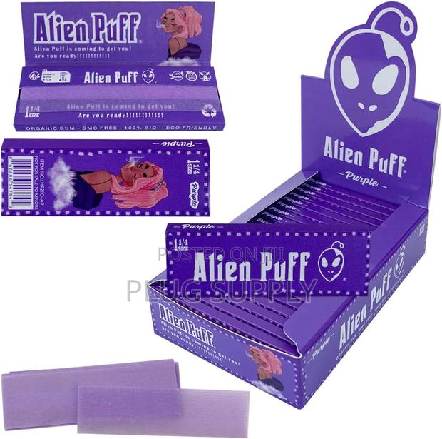 Alien Go 1 1/4 Size Purple Rolling Papers - thumbnail 7
