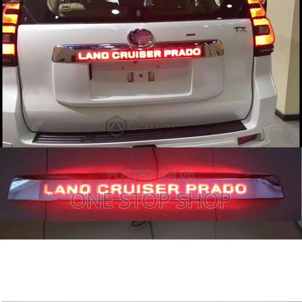 Led Light System Chrome Rear Trunk Lid Cover for Land Cruiser Prado - main view