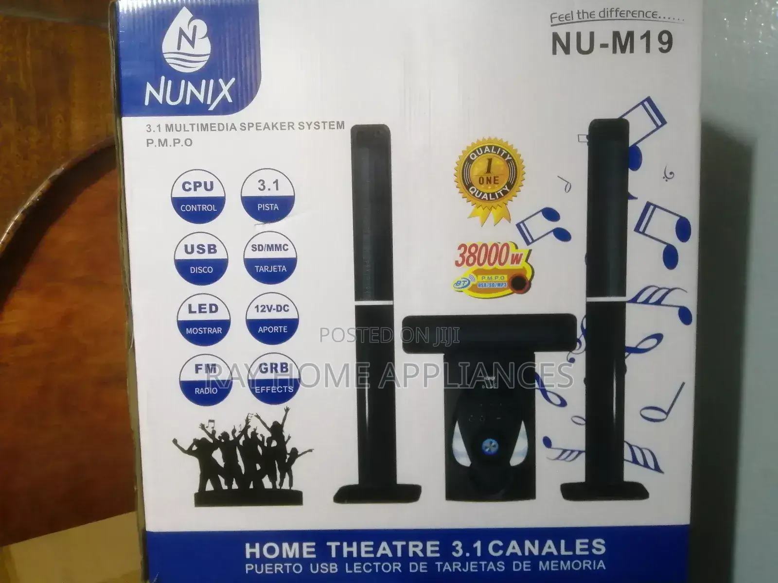 Nunix 3.1ch Nu- M19 Home Theater Speaker System