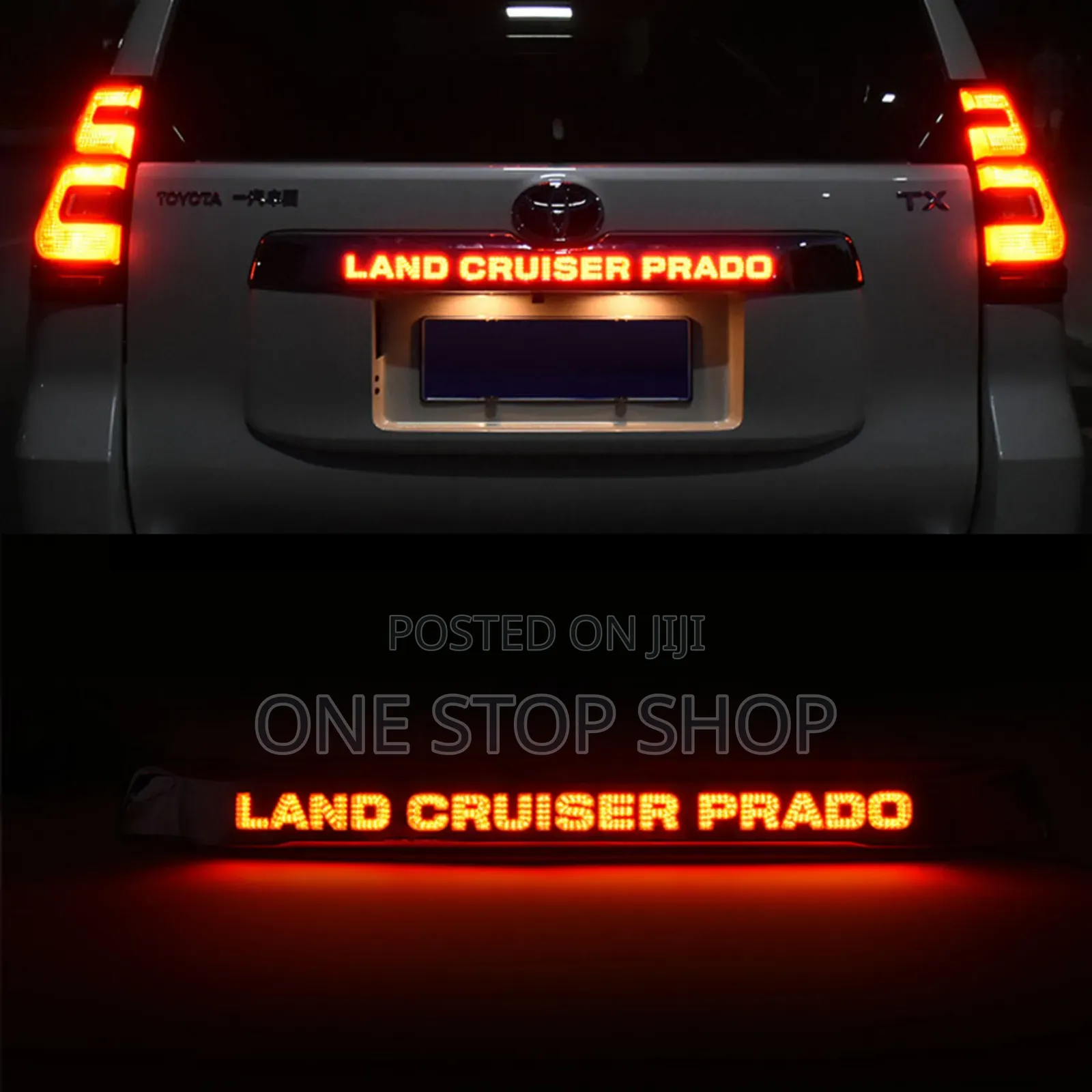 Car Rear Trunk Streamer Lid Cover With Led Light Prado 150