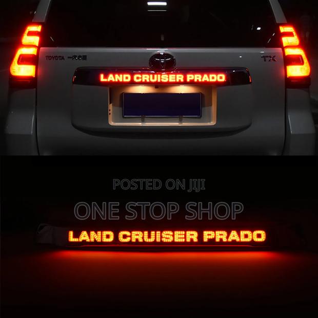 Car Rear Trunk Streamer Lid Cover With Led Light Prado 150