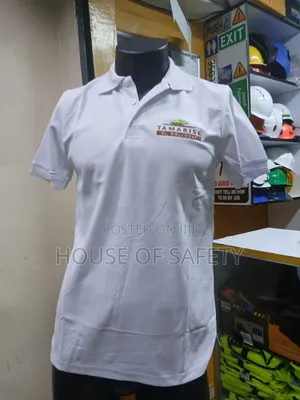 Large and Extra Large Polo White Branded