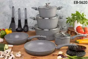 *Edenburg 15pc Cookware Set(Grey )