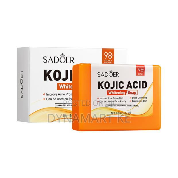 Sadoer Kojic Acid Whitening Soap With Niacinamide and Alpha-Arbutin