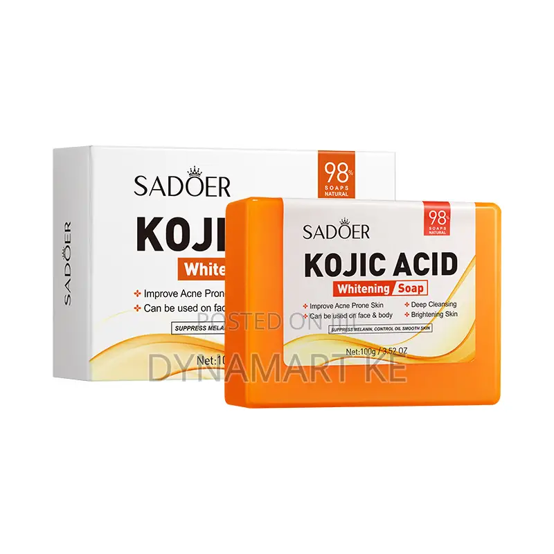 Sadoer Kojic Acid Whitening Soap With Niacinamide and Alpha-Arbutin