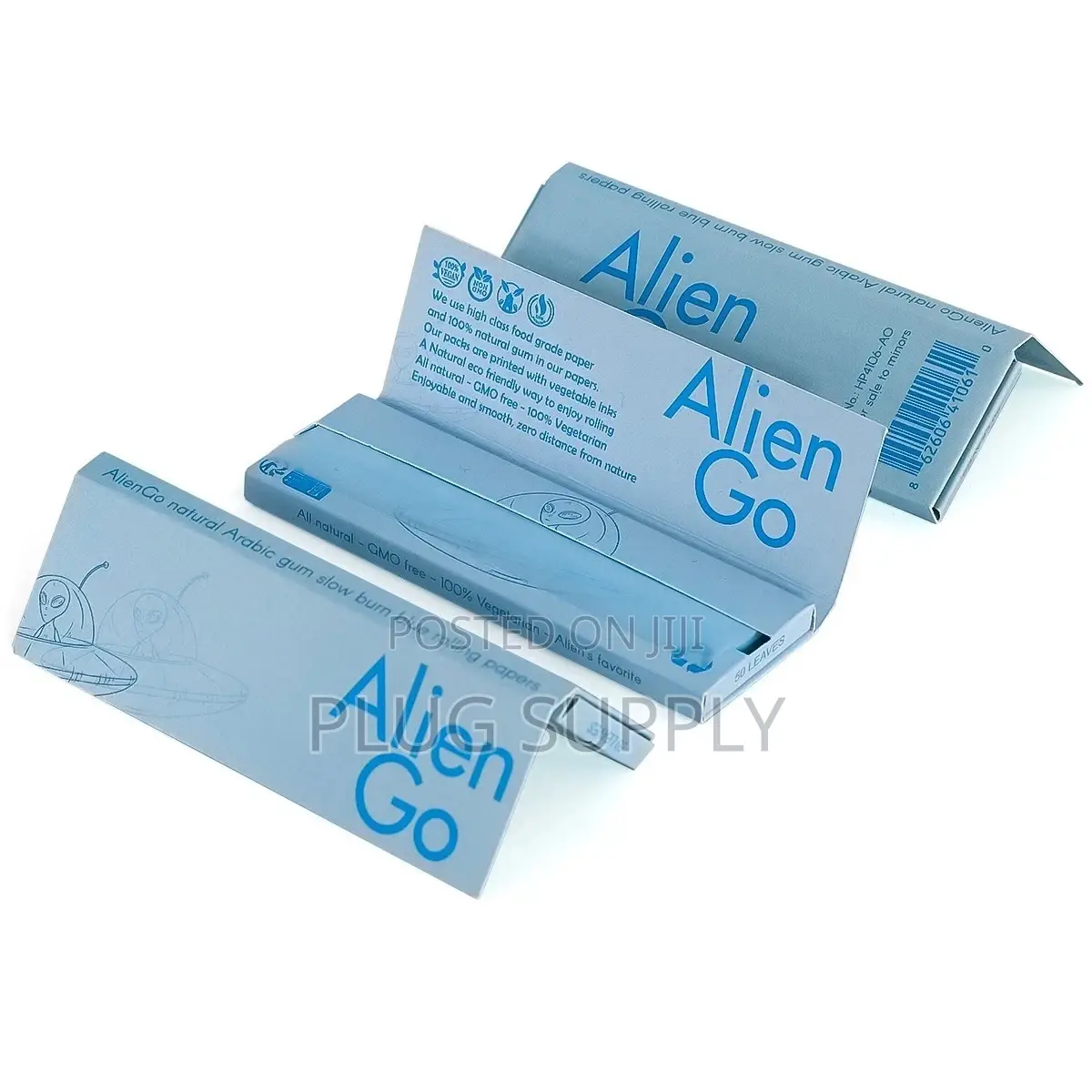 Alien Go 1 1/4 Size Blue Rolling Papers