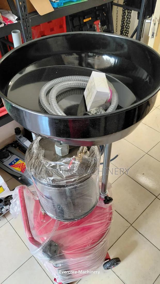 Heavy Duty 80l Pneumatic/Air Type Oil Drainer Machine With Glass. - main view