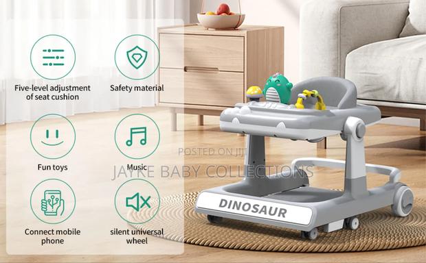 3-in-1 Height Adjustable Baby Walker With Anti-Rollover - thumbnail 3