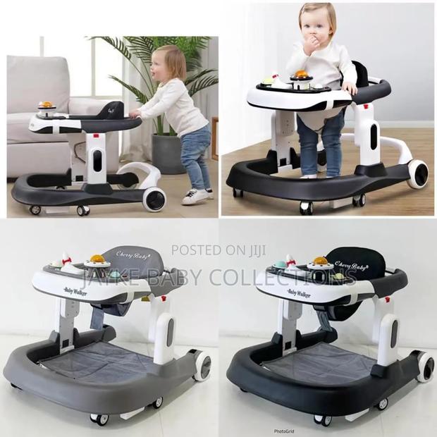 3-in-1 Height Adjustable Baby Walker With Anti-Rollover