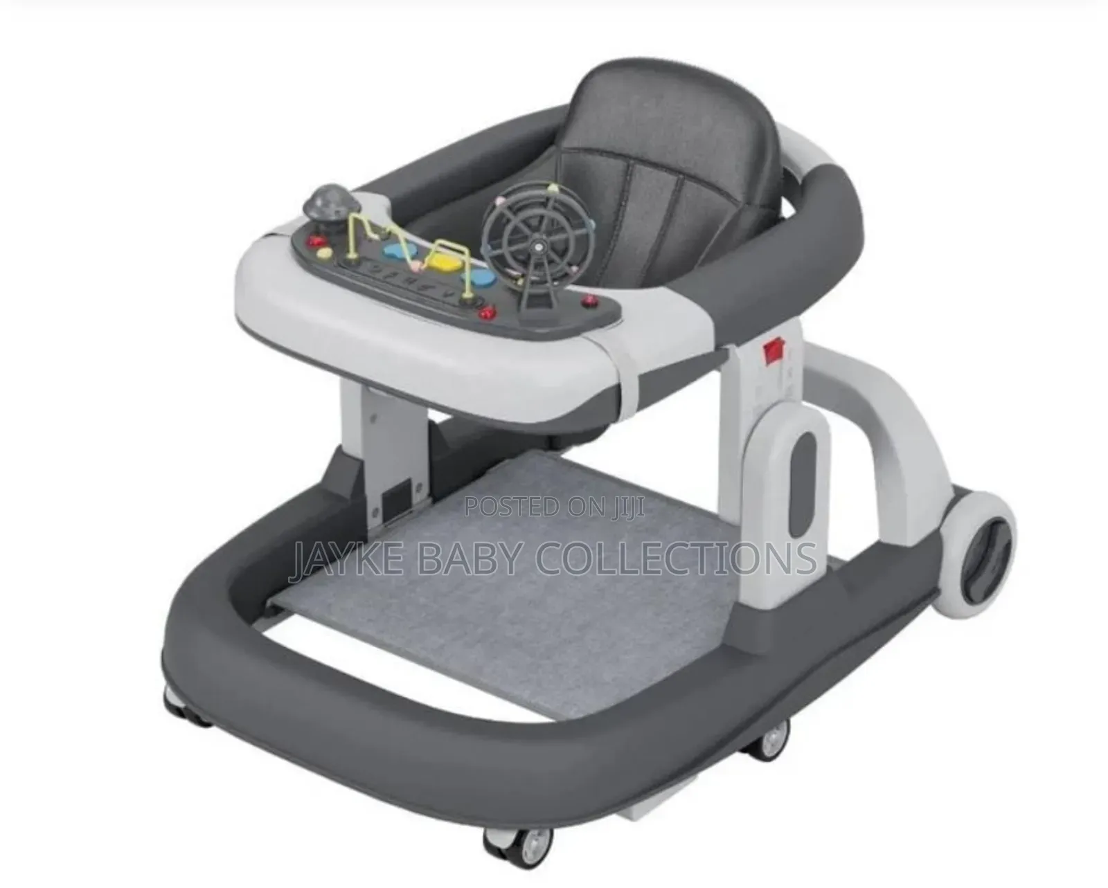 3-in-1 Height Adjustable Baby Walker With Anti-Rollover