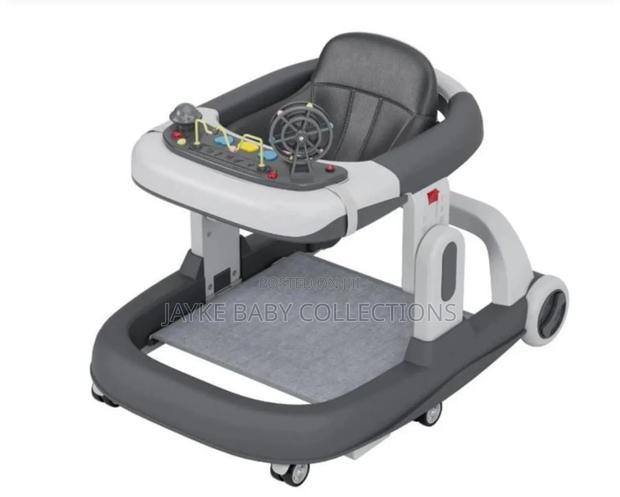 3-in-1 Height Adjustable Baby Walker With Anti-Rollover - thumbnail 4