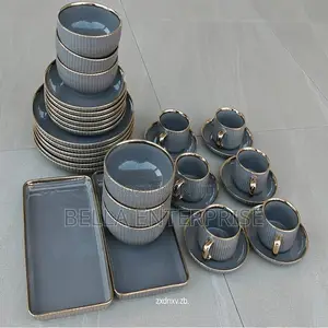 Elegant European Porcelain Dinner Set 32pcs