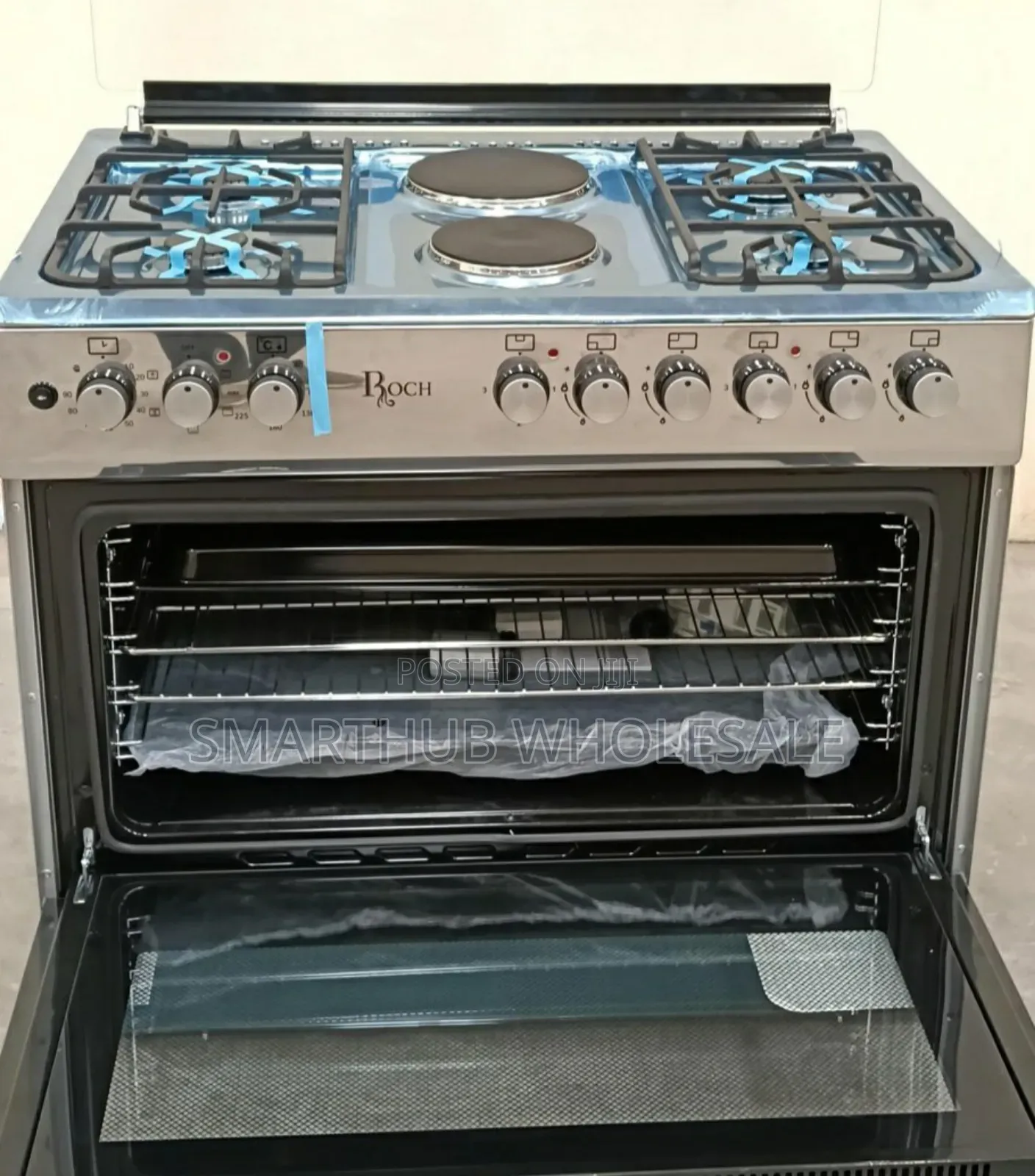 Roch 60*90 Cooker With 4 Gas Burners and 1 Electric Hotplate