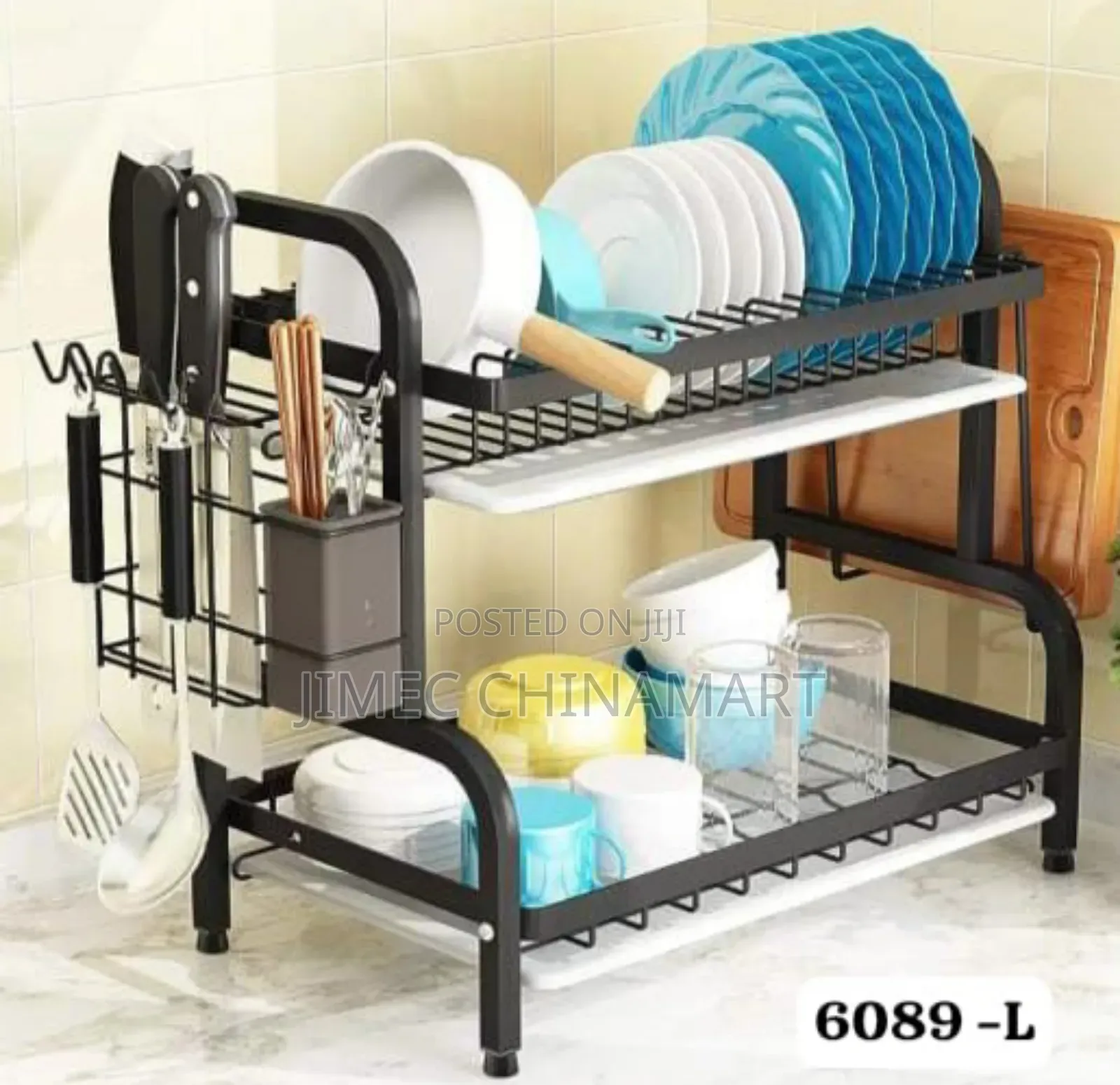 (Large 2-Tier Advanced Carbon Dish Rack