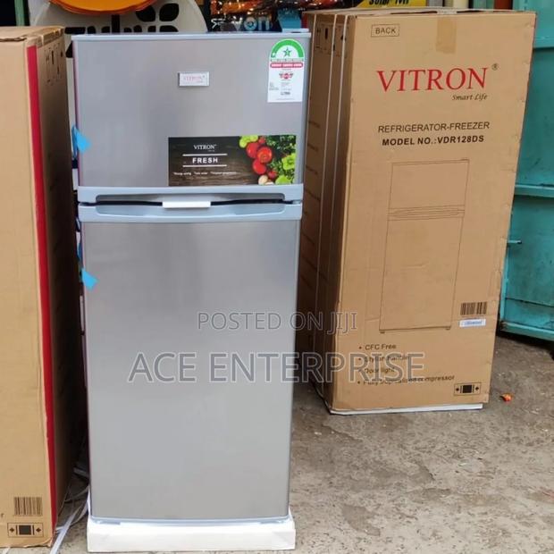 Vitron 125 Litres Double-Door Top Freezer Fridge *Silver* - main view
