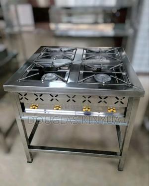 4burners (Stainless Steel Commercial High Pressure Gas Cooker);