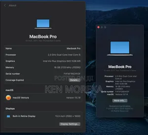 Laptop Apple MacBook Pro 2017 16GB Intel Core I5 SSD 256GB