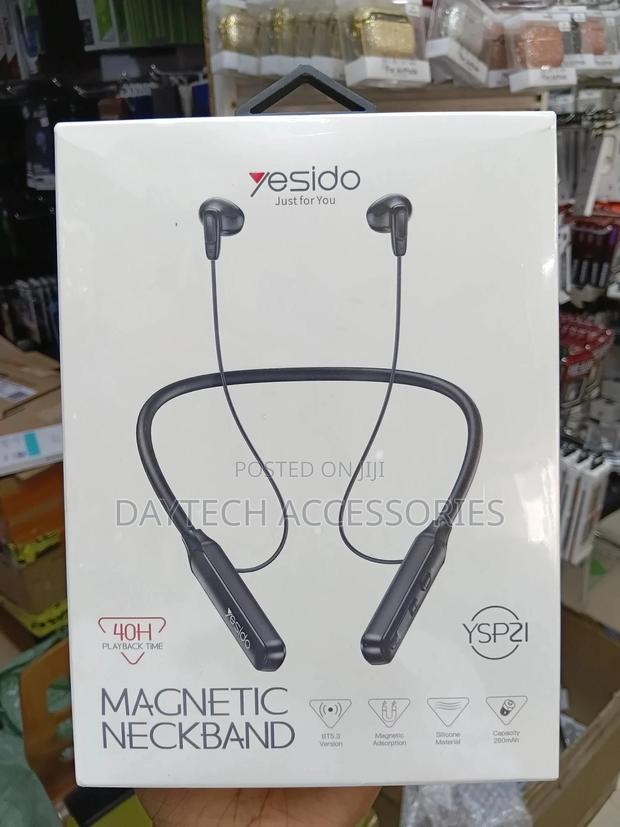 Yesido Ysp21 Magnetic Neckband Wireless Bluetooth Earphone(Black) - thumbnail 3