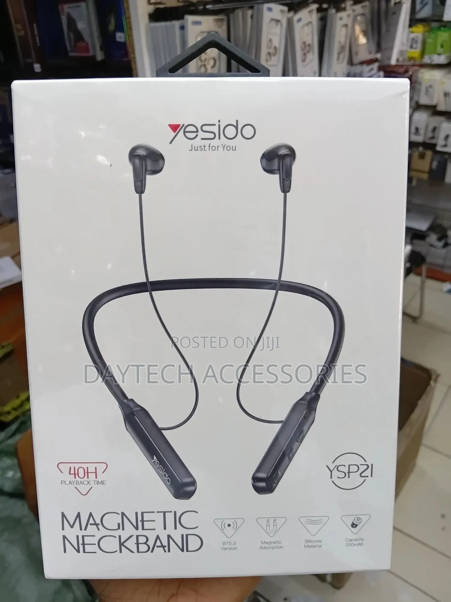 Yesido Ysp21 Magnetic Neckband Wireless Bluetooth Earphone(Black)
