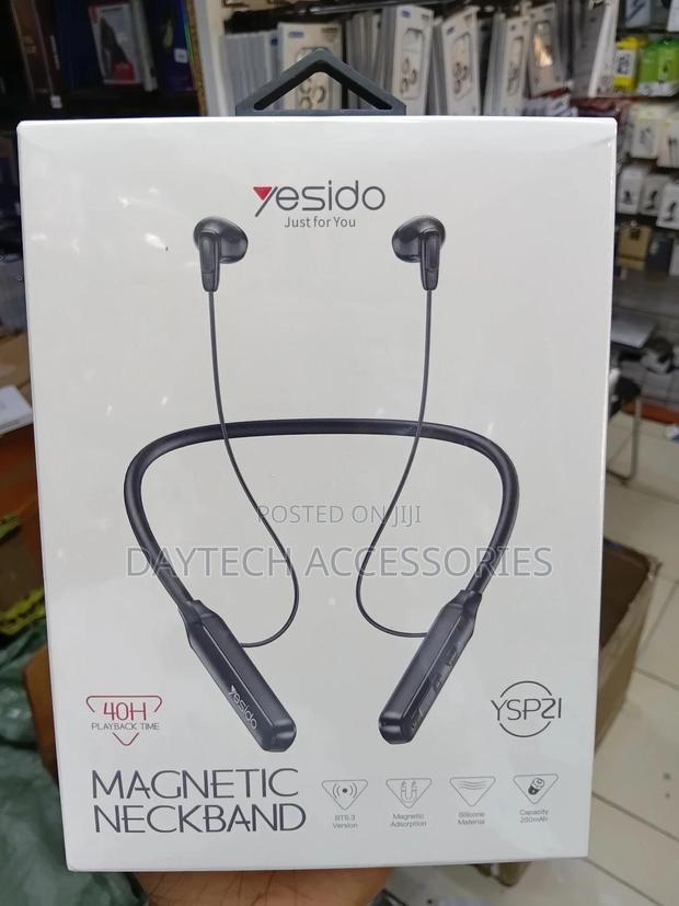 Yesido Ysp21 Magnetic Neckband Wireless Bluetooth Earphone(Black)