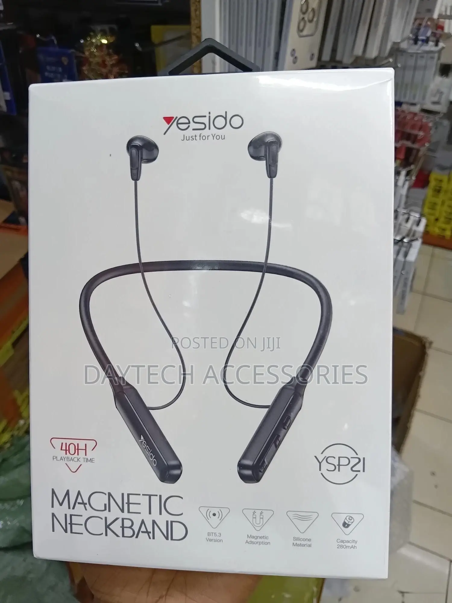 Yesido Ysp21 Magnetic Neckband Wireless Bluetooth Earphone(Black)