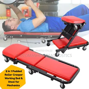 Mechanic Working Roller Creeper 2 in 1 Padded Bed and Stool