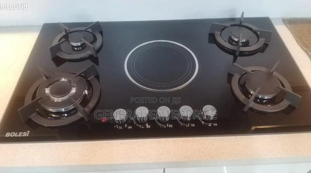 Inbuilt Bolesi Hob 4gas Burner + 1 Infrared Electric With Gas Sensor