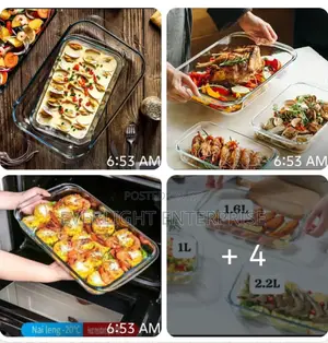 3 in 1 Glass Baking Tins