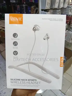 Vidvie Bt874 Silicone Neck Sports Wireless Hedaset - Black