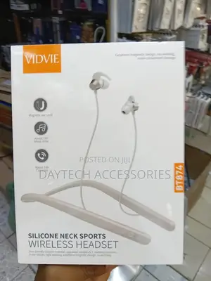 Vidvie Bt874 Silicone Neck Sports Wireless Hedaset - Black