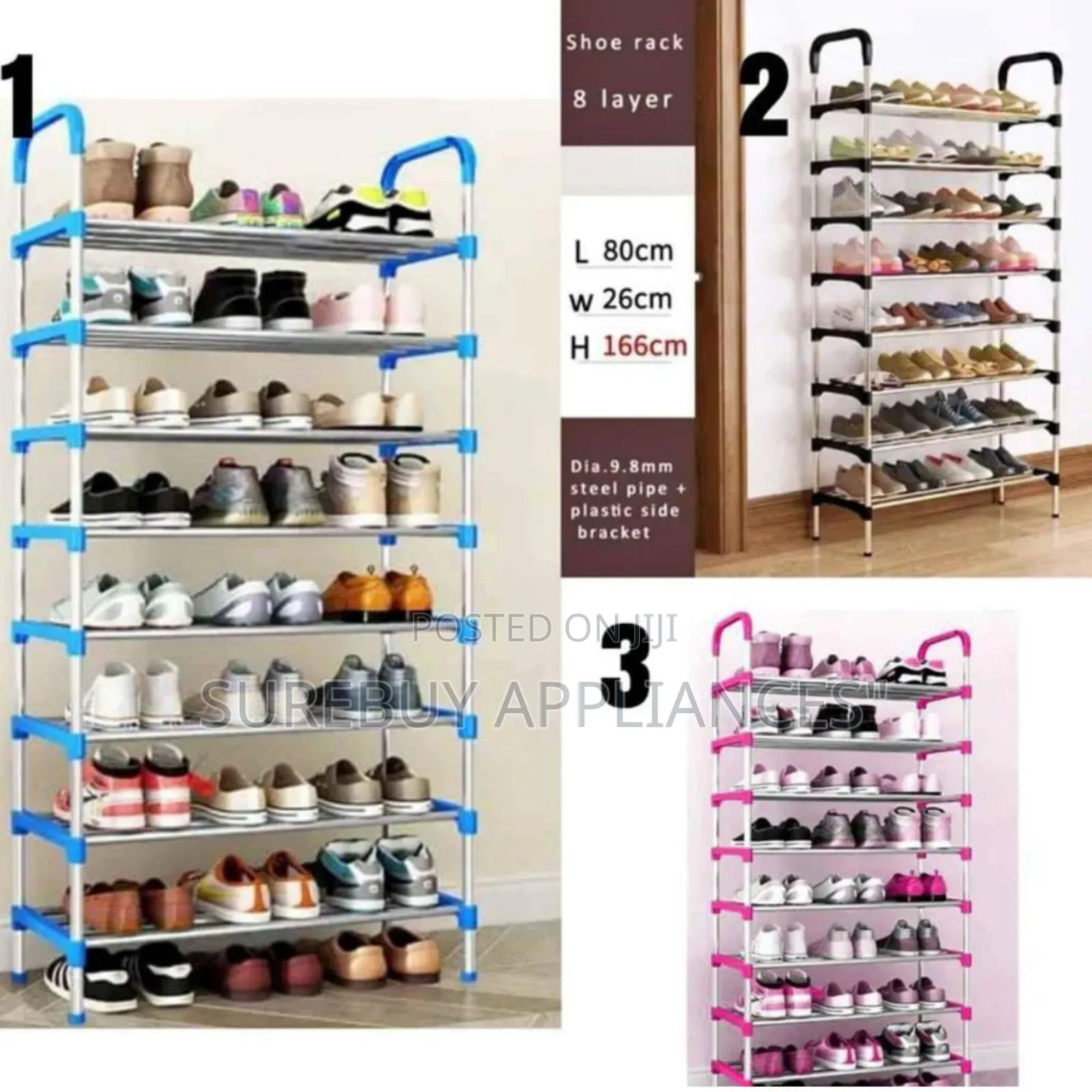 8 Tier Adjustable Shoe Rack