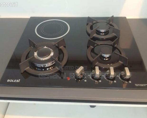 Inbuilt Bolesi Hob 3 Gas Burner + 1 Infrared Electric With Gas Sensor
