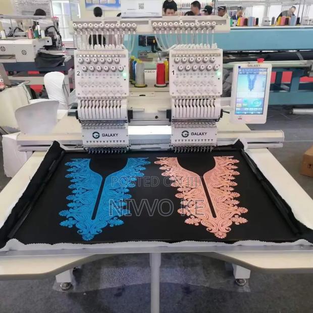 2-Head 9-Needle Embroidery Machine – Ready for Production - thumbnail 3