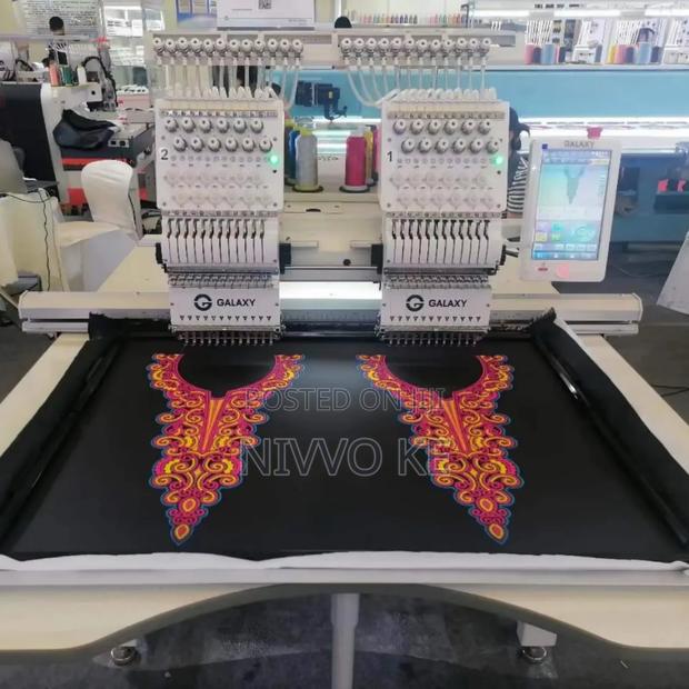 2-Head 9-Needle Embroidery Machine – Ready for Production - thumbnail 4