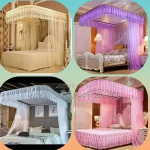 2 Stand Net Rail Mosquito Net
Pink,Purple,Cream Sizes 4×6,5×6,6×6