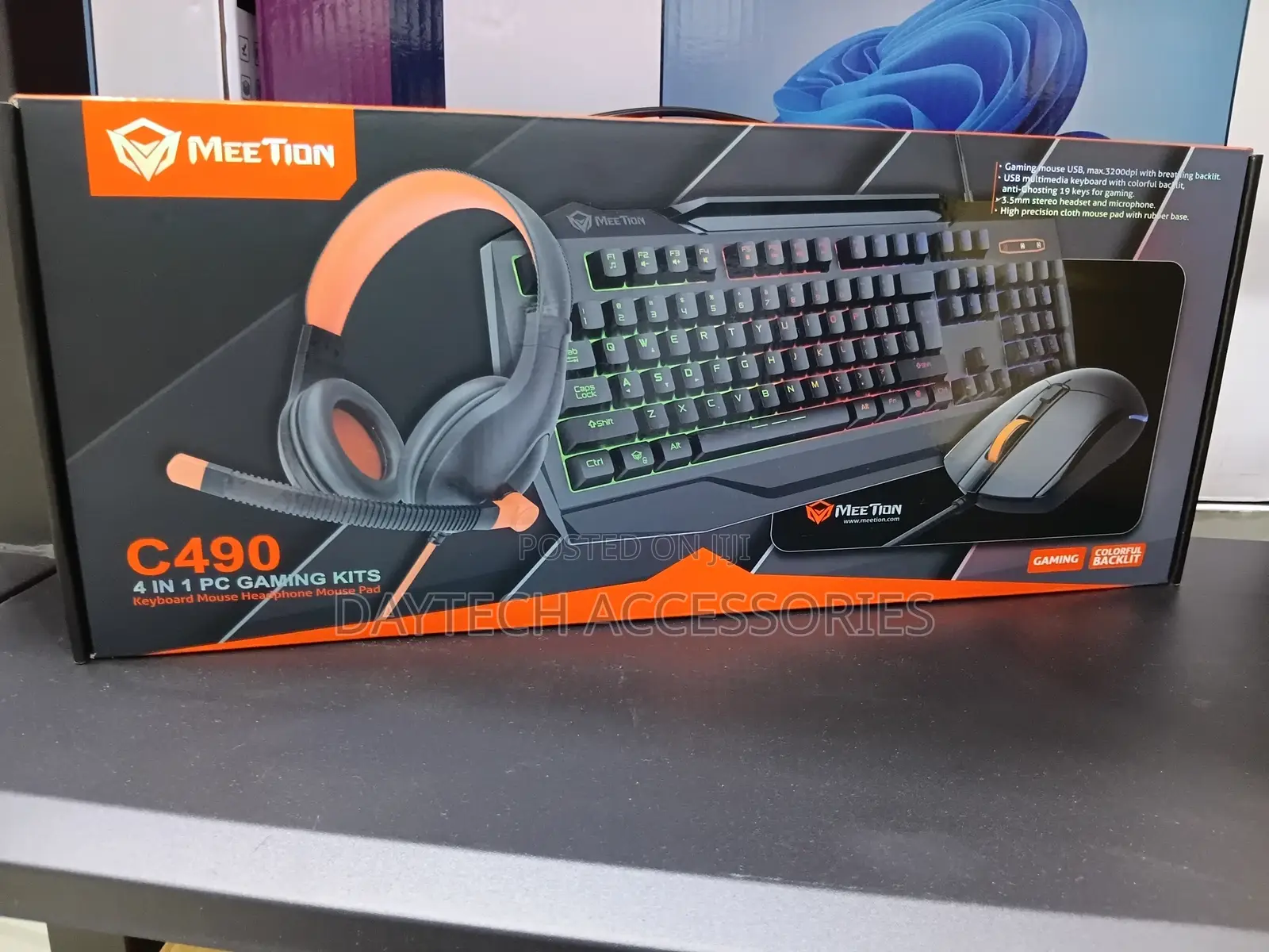 Meetion Mt-C490 Ergonomic Gaming Kit - Black